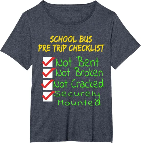 Vista 61 de Camiseta de camionero para conductor de autobús escolar CDL, Negro, S