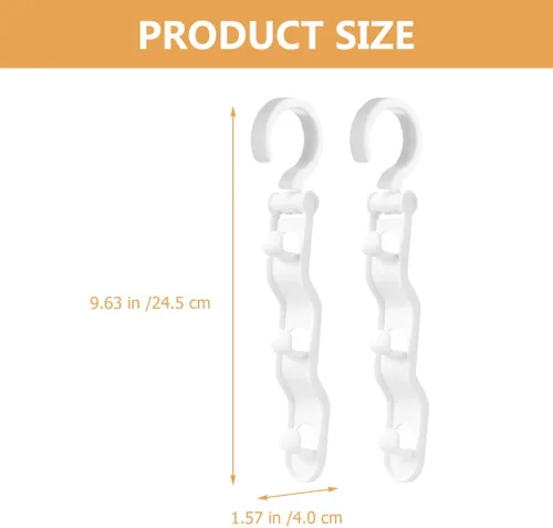 Vista 6 de 2 perchas para ropa, organizadores y almacenamiento para dormitorio, colgador de interior, ahorros de espacio, perchas para guardarropa, perchas