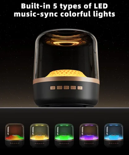 Vista 12 de Altavoz Bluetooth con sonido HD y luces, inalámbrico portátil, batería de larga duración, emparejamiento TWS, para el hogar, fiesta, al aire libre