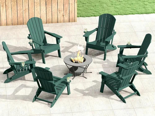 Vista 26 de HDPE Silla Adirondack plegable, Aruba