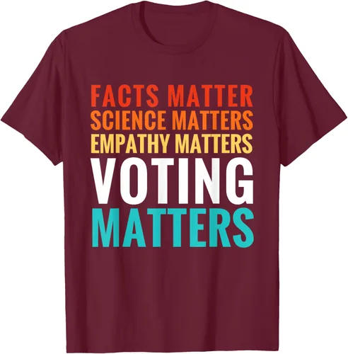 Vista 14 de Facts Matter Science Matters Voting Matters - Camiseta demócrata liberal, Negro, S