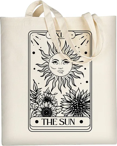 Vista 13 de AUSVKAI Bolsa de lona estética para mujer, lindas bolsas de algodón reutilizables de tela para compras, playa, comestibles, Libro de flores de gato