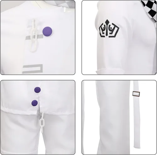 Vista 5 de Ainiel Disfraz de cosplay de Ouma Kokichi uniforme escolar traje de Halloween