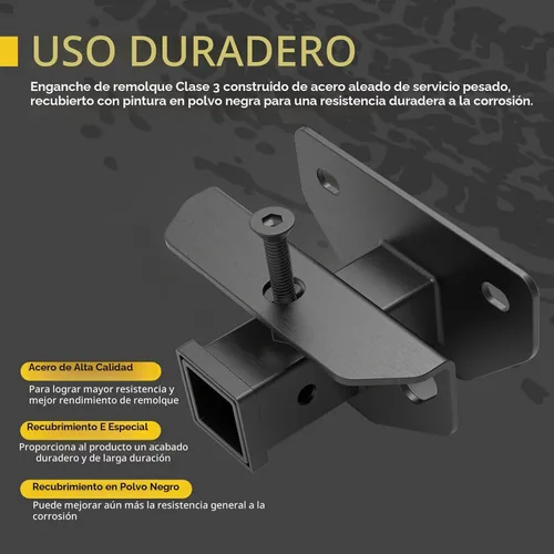 Vista 3 de BUNKER INDUST Receptor de enganche de remolque trasero - Compatible con Dodge Ram 1500 2003-2018/2019-2021/2003-2013 Ram 2500 3500, enganche