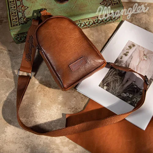 Vista 4 de Wrangler Bolso bandolera de cuero para mujer