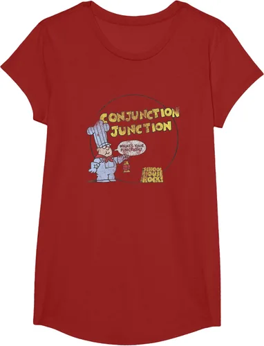 Vista 3 de Schoolhouse Rock Conjunction Junction Conductor Retro TV Camiseta Asfalto