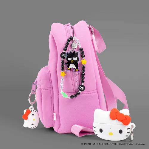 Vista 8 de iFace Badtz-Maru - Correa de cuentas + funda de primera clase para iPhone 14 Pro Max (Hello Kitty y sus amigos, Kawaii Arcade)