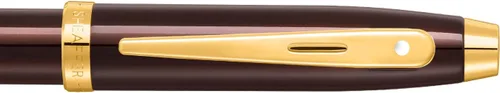 Vista 4 de Sheaffer Gift 100 9370 - Bolígrafo color café brillante con ribete PVD dorado Bolígrafo marrón café Set de regalo de bolígrafo premium