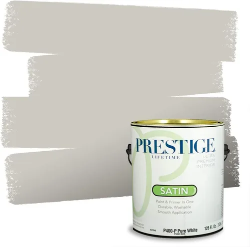 Vista 251 de PRESTIGE Pinturas Pintura Exterior e Imprimación en Uno, 1 Galón, Mate, Combinación Comparable de Sherwin Williams* Black Magic* SW6991-PCM