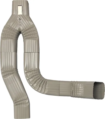 Vista 5 de Desviador de bajada de aluminio 3x4 para barriles de lluvia, fabricado en los Estados Unidos, incluye tornillos e instrucciones (almendra)