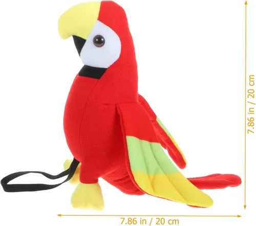 Vista 4 de Toddmomy Accesorio de hombro de loro pirata, loro pirata de peluche de Halloween en el hombro para niños y adultos, accesorios de disfraces