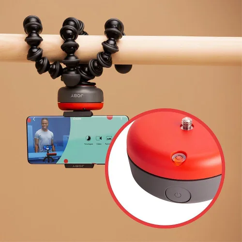 Vista 4 de JOBY Cabezal electrónico giratorio Bluetooth, control de movimiento, base motorizada para teléfono móvil, panorámica de video, montaje en trípode
