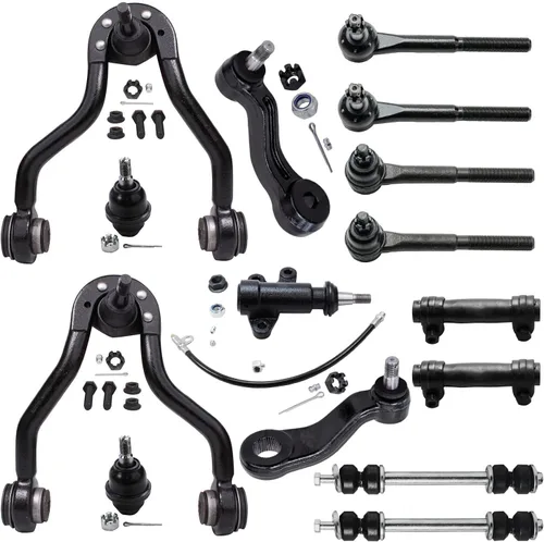 Vista 33 de Detroit Axle - Kit de suspensión frontal de 15 piezas para Jeep Grand Cherokee 99-04 1999 2000 2001 2002 2003 2004, brazos de control superior e