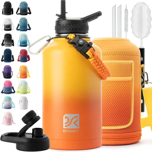 Vista 94 de DYSANKY Botella de agua aislada de 32 onzas, metal al vacío de acero inoxidable grueso, jarra de agua deportiva portátil para gimnasio y senderismo