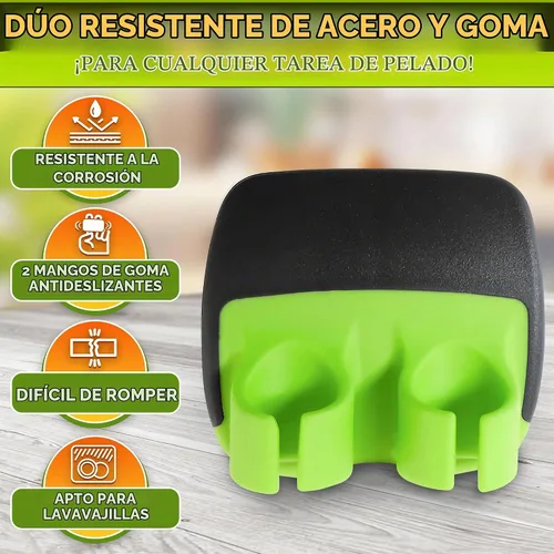 Vista 3 de Pelador de palma para verduras con cuchillas de acero inoxidable de doble