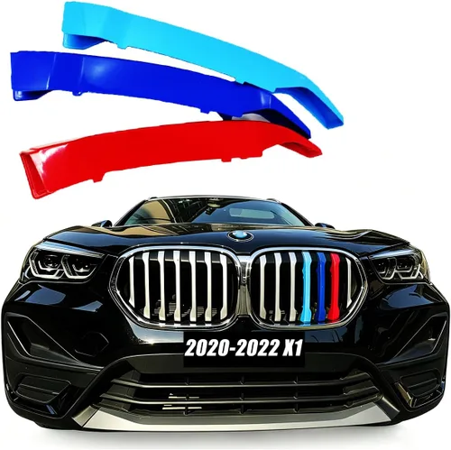 Vista 10 de Insertos de parrilla automotriz para BMW X1 F48 2016-2019 7 vigas, accesorios de parrilla delantera