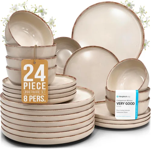 Vista 11 de Juego de vajilla de gres para 4 personas 12 piezas – Juego de platos y cuencos negros mate – Apto para lavavajillas, microondas y resistente a