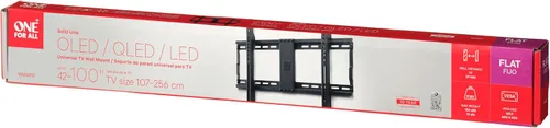 Vista 3 de One for All WM4612 - Soporte de pared universal para TV (236.2 x 157.5 in), color liso Solid flat wall mount supports VESA patterns up to 600 x