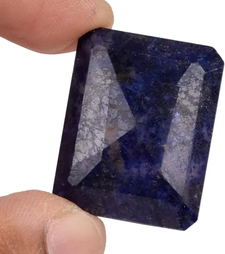 Vista 3 de GEMHUB Tamaño del dije gema de zafiro azul de 44.00 quilates, piedra preciosa certificada por huevo de zafiro azul, piedra suelta de corte