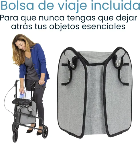 Vista 7 de Vive Mobility Andador de 3 ruedas - Andador de tres ruedas para personas mayores - Ligero, plegable, estrecho, resistente - para hombres y mujeres