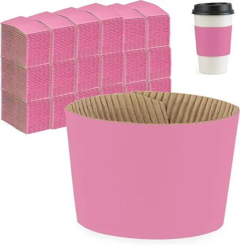 Vista 12 de FMP Brands Paquete de 50 fundas de papel de Navidad para tazas de café, fundas desechables de café navideñas para tazas de café desechables de 12