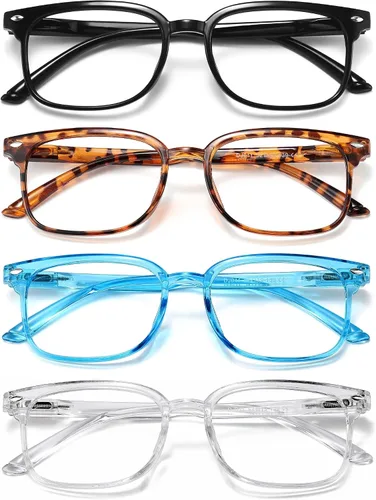 Vista 9 de NOVIVON Reading Glasses for Women, Reading glasses men, Blue Light Blocking Readers, Computer eye glasses, Cheaters *Paquete A1 6 Multicolor