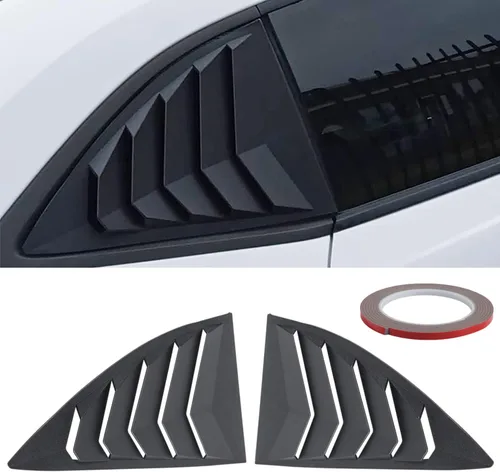 Vista 10 de Rejillas para ventana trasera para Chevrolet Chevy Camaro 2010 2011 2012 2013 2014 2015, parabrisas, estilo Lambo, mate negro, ABS, cubierta parasol