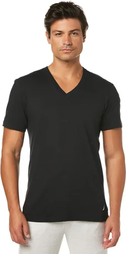Vista 2 de Nautica Paquete de 3 camisetas de algodón con cuello en V