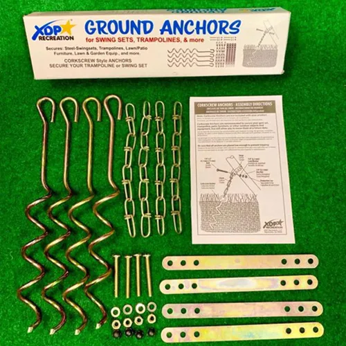 Vista 8 de Juego de anclajes de tierra - 4pcs Metal Auger-Style 12 3/4" cada una