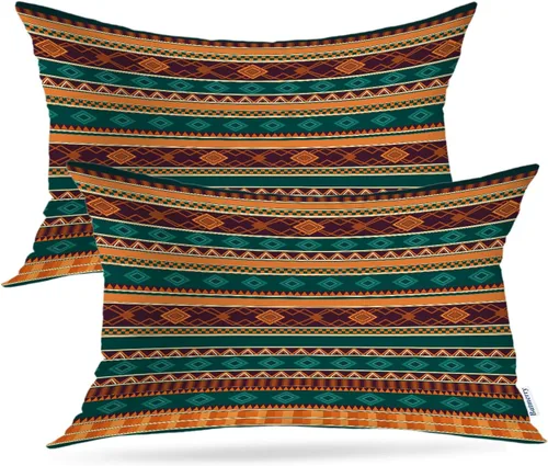 Vista 94 de Batmerry Fundas de almohada de bosque de arce otoñal, casas de sillas de madera, hojas amarillas, fundas de almohada decorativas, impresión digital