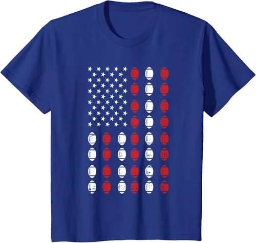 Vista 39 de Camiseta patriótica de jugador atleta del 4 de julio de fútbol americano, Negro