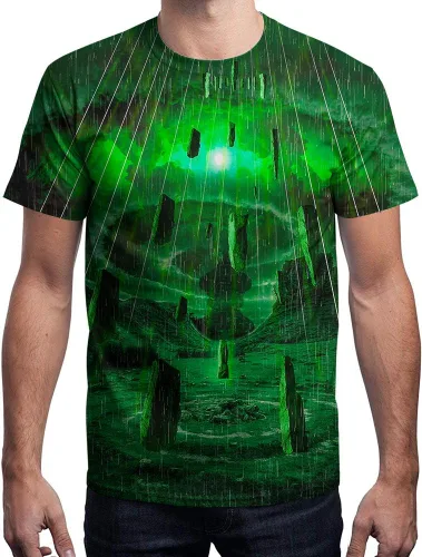 Vista 3 de Camiseta de manga corta unisex con estampado casual 3D de Syaimn
