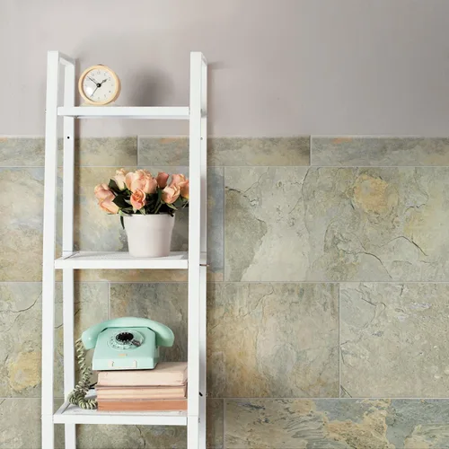Vista 6 de Merola Tile Ardesia Bullnose Gris 3-1/8" x 17-1/2" - Moldes de porcelana para piso y pared