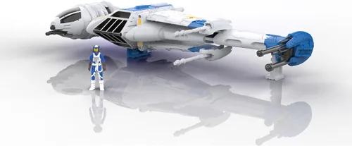 Vista 13 de Star Wars Micro Galaxy Squadron Gold Leader's Y-Wing - Vehículo de clase Starfighter de 5 pulgadas con accesorios de micro figura Jon Vander