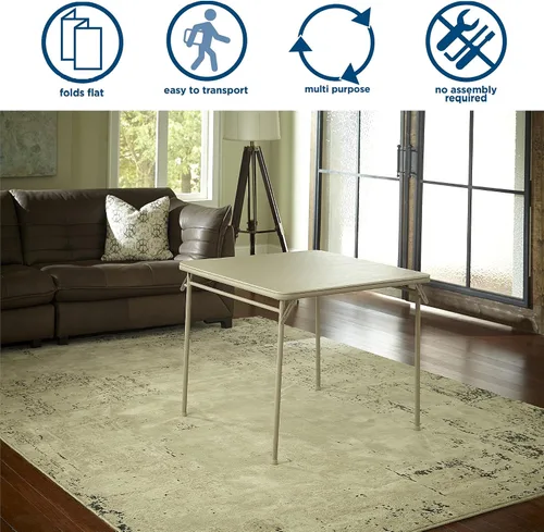 Vista 5 de Rectángulo vinilo parte superior plegable Cosco Dorel Industries, Tabla de servir, Acero, Blancuzco