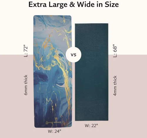 Vista 5 de Shakti Warrior Tapete de yoga TPE - Diseñado por artistas, esterillas premium ecológicas, antideslizantes, no tóxicas, ideales para yoga regular