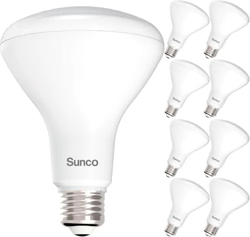 Vista 8 de Sunco - Paquete de 8 bombillas LED BR30, bombillas empotradas, bombilla de inundación interior, 850 LM, 11 W (equivalente a 65 W), blanco cálido