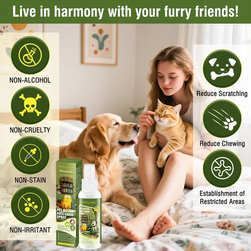 Vista 3 de Spray amargo antimasticable para perros, deja de masticar y lamer, sin aerosol masticable para perros y gatos, protege las pertenencias