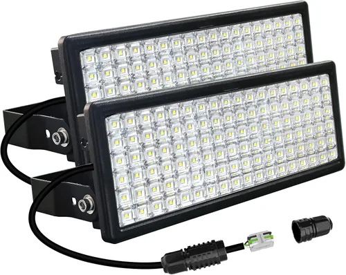 Vista 8 de Kekeou Luz de inundación de 100W LED, 14000LM 6500K luz exterior