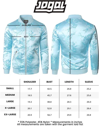 Vista 7 de JOGAL - Chaqueta de lujo satinada con bordado floral, para hombre