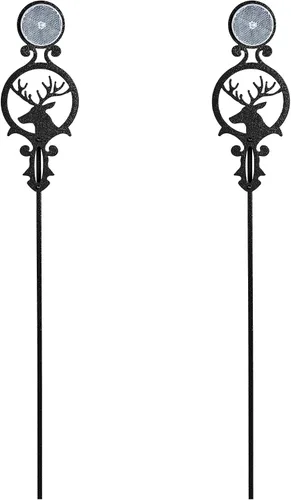 Vista 17 de Touch of Class Pathways Marcapasos Reflectantes para Entrada de Dos Unidades para Uso en Exterior Diseño de Emblema de Flor de Lis Juego