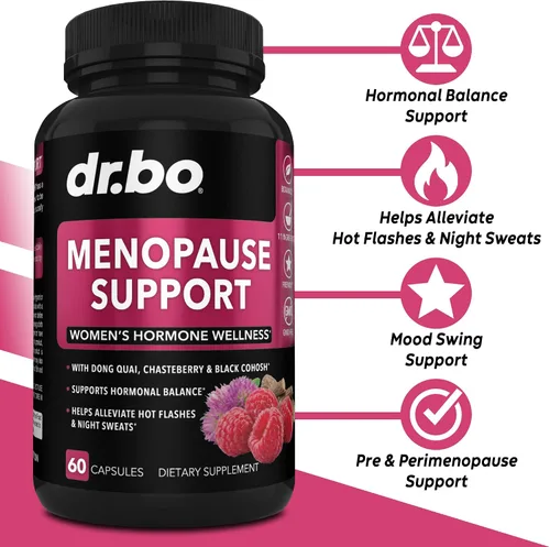 Vista 2 de Suplementos para la menopausia para mujeres, píldoras de apoyo – Alivio natural de la menopausia para sofocos, sudores nocturnos y cambios de humor