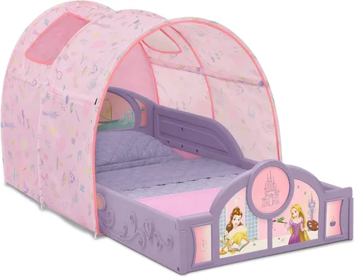 Vista 10 de Delta Children - Cama para dormir y jugar para niños pequeños con tienda de campaña, Mickey Mouse de Disney, Azul/Rojo