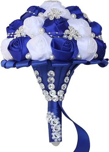 Vista 10 de XINNI Ramo de boda negro para novia, dama de honor, satén con diamantes de imitación y perlas para boda, fiesta de quinceañera, negro y marfil