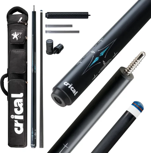 Vista 31 de CRICAL Carbon Fiber Pool Cue Stick 58in Low Deflection Billiard Cue 001-CL01-Azul