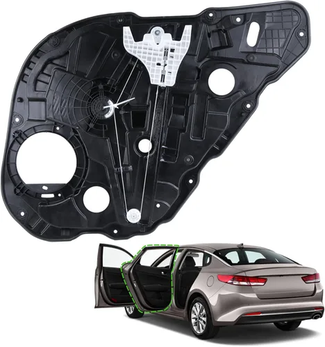 Vista 9 de Elevalunas eléctrico delantero izquierdo del lado del conductor con panel sin motor compatible para KIA Optima 82471-D4000 2016-2021 Frente