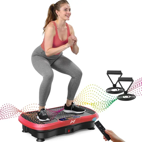 Vista 12 de AXV Placa de vibración para fitness, máquina de ejercicio, vibración, agitación, cuerpo completo, agitador, soporte vibrador, tabla para agitar
