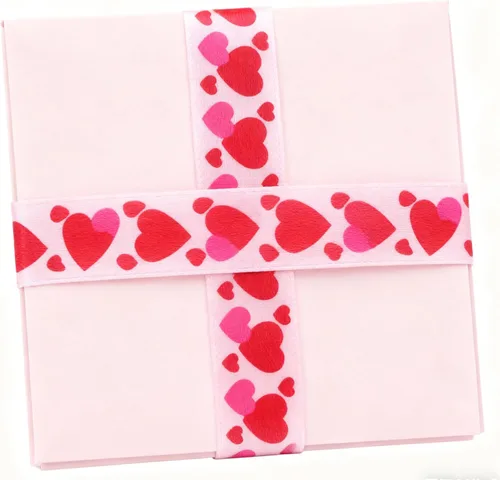Vista 7 de Meseey Rollo de cintas para el día de San Valentín de 50 yardas, cinta decorativa de corazón rosa de 5/8 pulgadas para bodas, envoltura de regalos