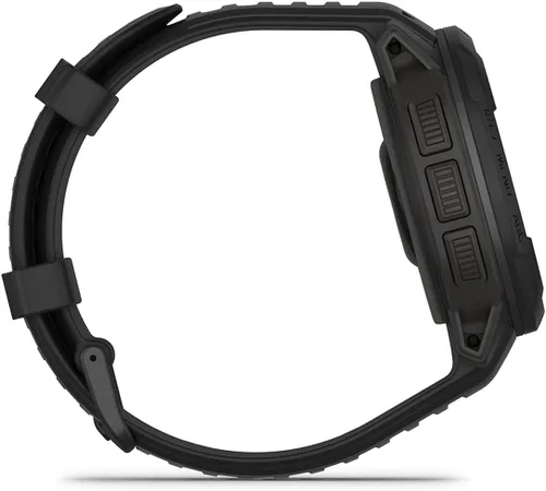 Vista 8 de Garmin Instinct Crossover Solar Tactical - Reloj inteligente híbrido resistente con manos analógicas y pantalla digital, caja de regalo con Negro