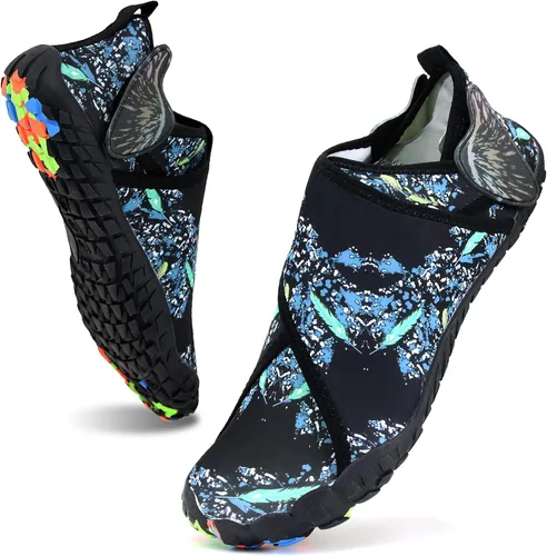 Vista 2 de Zapatos acuáticos transpirables de secado rápido para mujer y hombre, calcetines acuáticos suaves para senderismo, natación, playa, surf, yoga